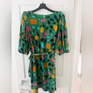Halogen Green Dress In Lemon Pattern